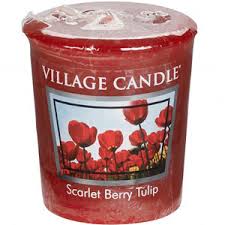 Village Candle Scarlet Berry Tulips - Votive